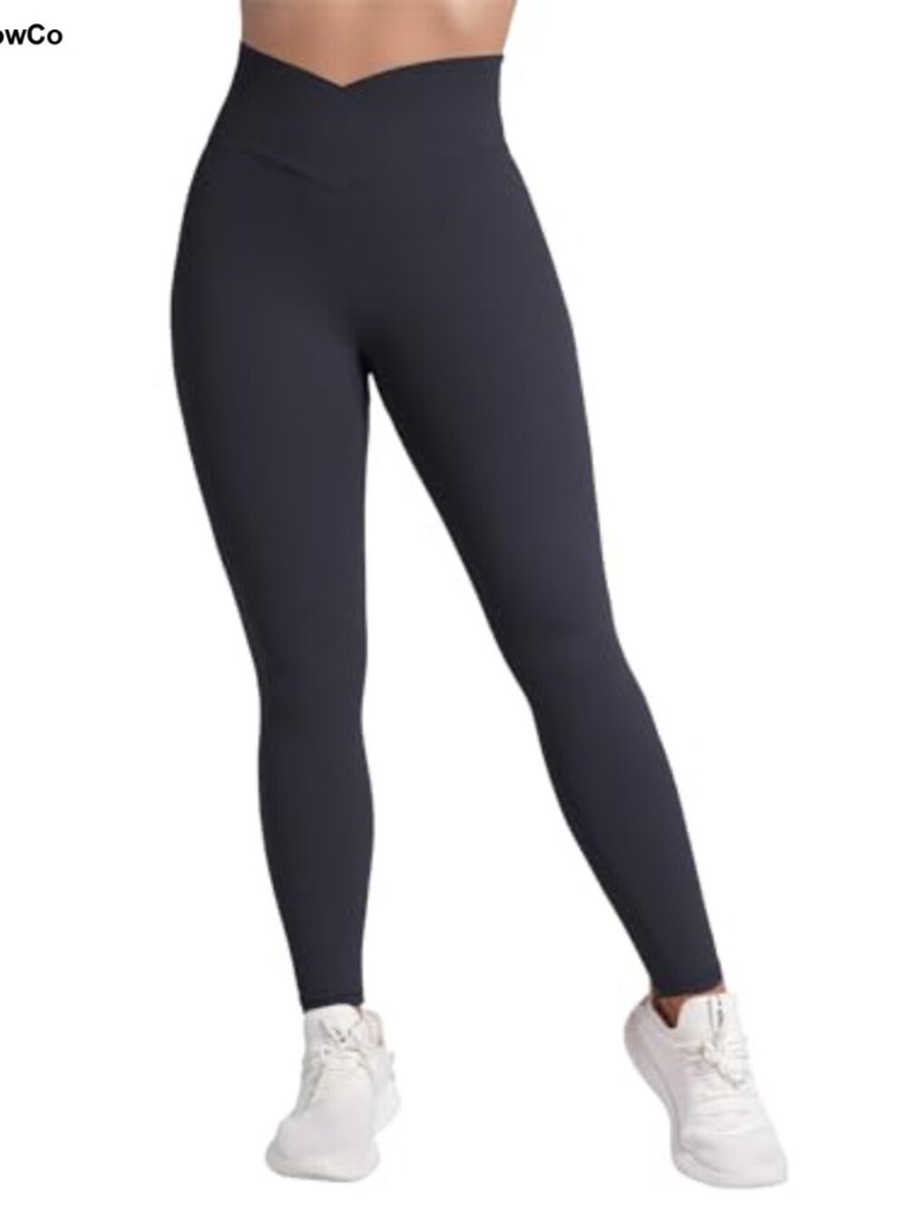 High Waisted Crossover Waist Butt Lifting Workout Leggings